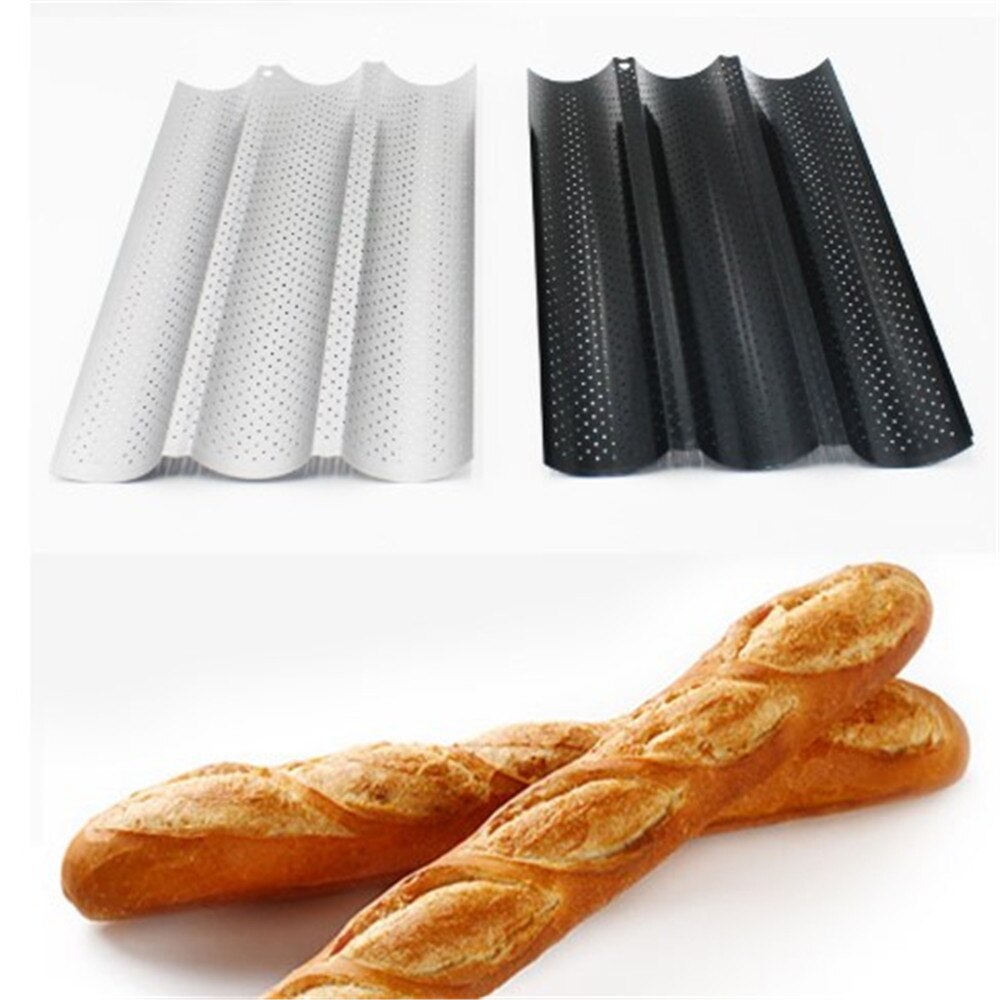 Franse Brood Bakvorm Brood Wave Bakplaat Praktische Cake Baguette Mold Pannen 2/3/4 Groef Golven Brood Bakken gereedschap