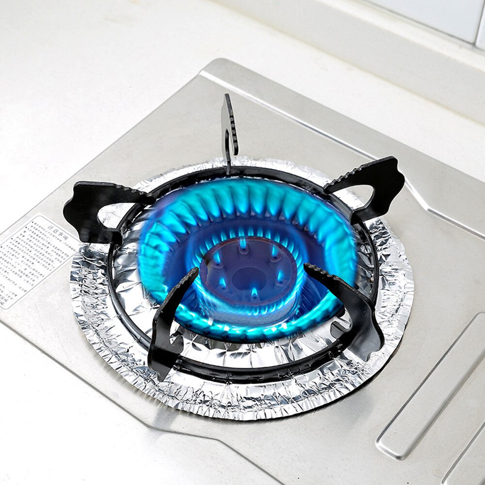 10 pièces Lot épais cuisinière à gaz papier d'aluminium tampon propre haute température résistant couvre haute température # E