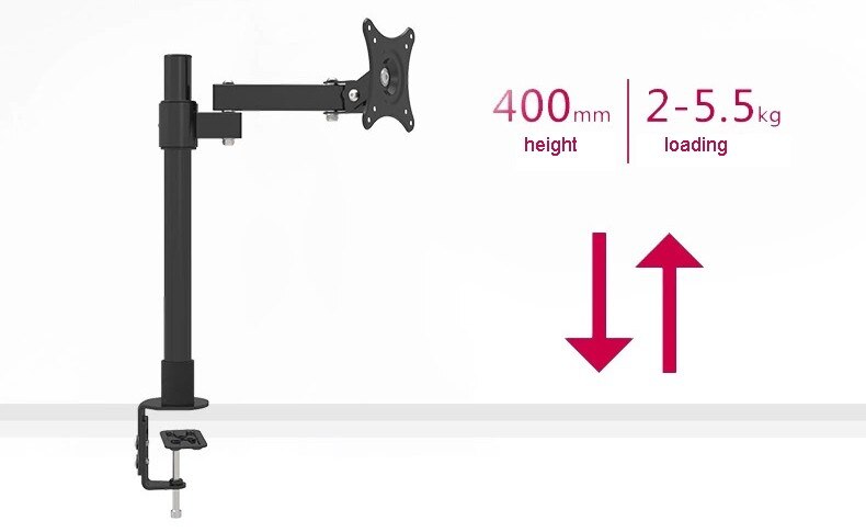 LCD TV Mount Monitor Holder Desktop Clamping Mount Retractable Rotating Rack LC251/40