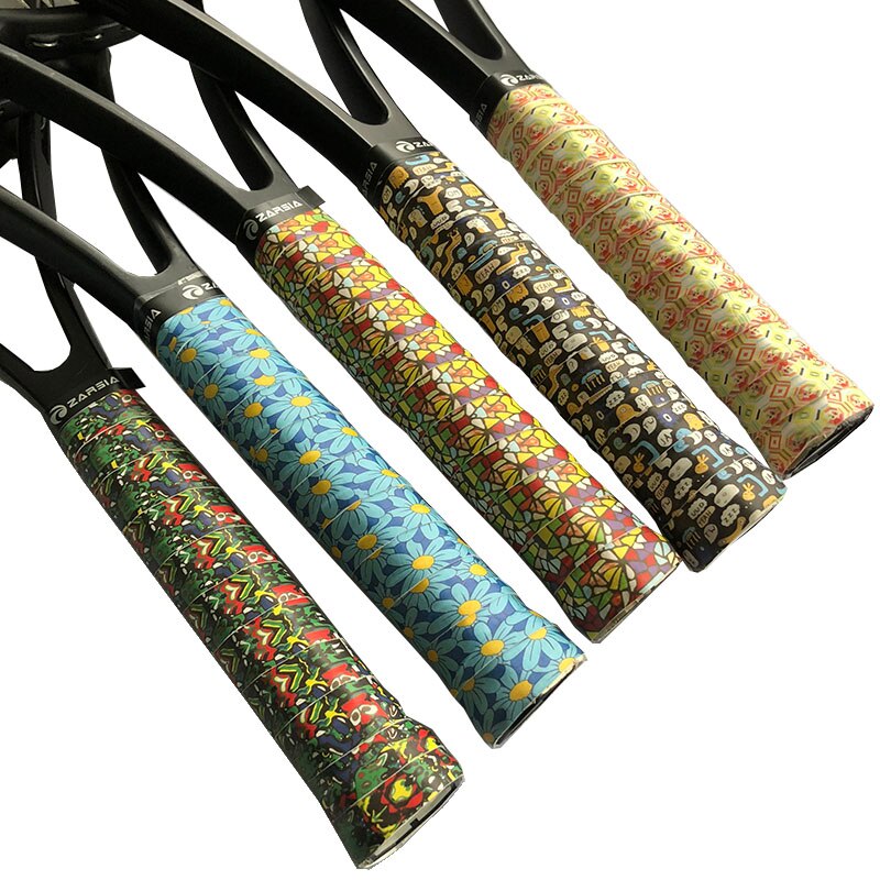 3 pcs Retail ZARSIA Printing EVA-Kiel racket overgrips, viskeuze badminton grips sticky Anti-slip tennis zweetbandjes