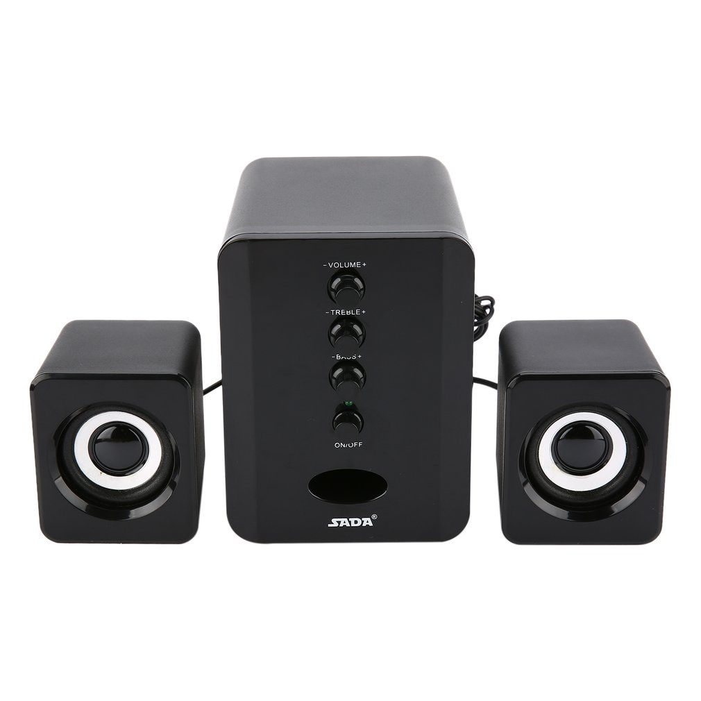 SADA D-202 USB Wired Combination Speakers Computer Speakers Bass Stereo Music Player Subwoofer Sound Box for PC Smart Phones