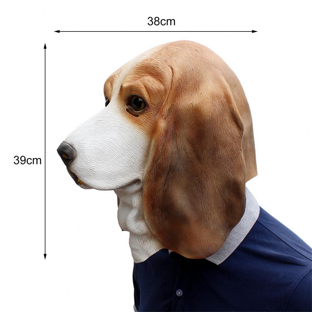 Halloween Mask Costume Party Dog Full Head Masquerade Animal Super Bowl Underdog Cosplay Latex Realistic Prop