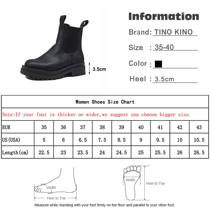 Women Chunky Heel Ankle Boots Woman Shoes Autumn Brand Chelsea Boots Female Platform Boots Lasdies Low High