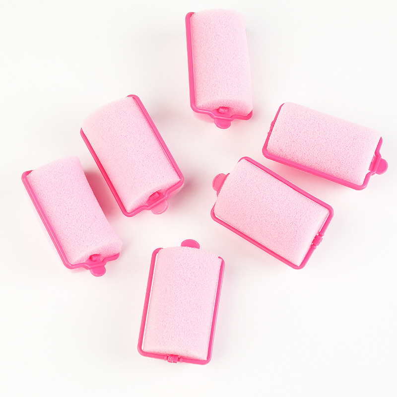 10/12/14/8/6 Stuks Spons Haar Krultang Foam Rollers Haar Styling Tools Diy Roze/Geel Curling Eenvoudig Gereedschap Haar Accessoires