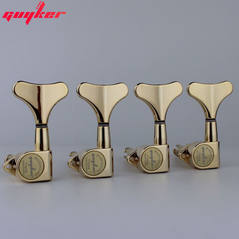 GUYKER Headstock Sealed Bass Tuners Machine Heads Gold: 4L