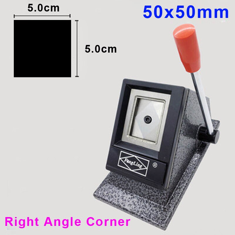 Heavy Duty Manual 32x40mm Photo Paper Cutter Multi Sheets Stand Paper Graphic Punch Die Cutter: 50x50mm right angle