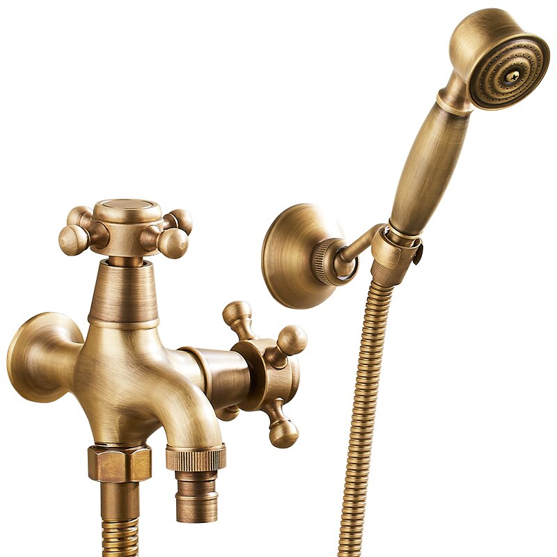 Antique Brass Ceramic Handle Washing Machine Faucet /Garden Water Tap / and Mop Pool Faucet / Laundry Sink Taps