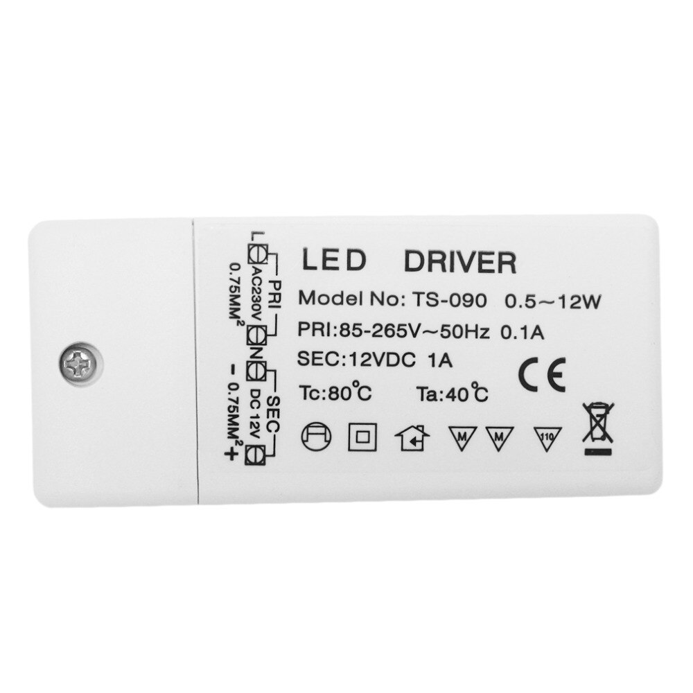 LED Driver 12V LED Power Supply Adapter Transformer 220V-240V for MR16 / MR11 LED Bulbs Strips 0.5W - 12W