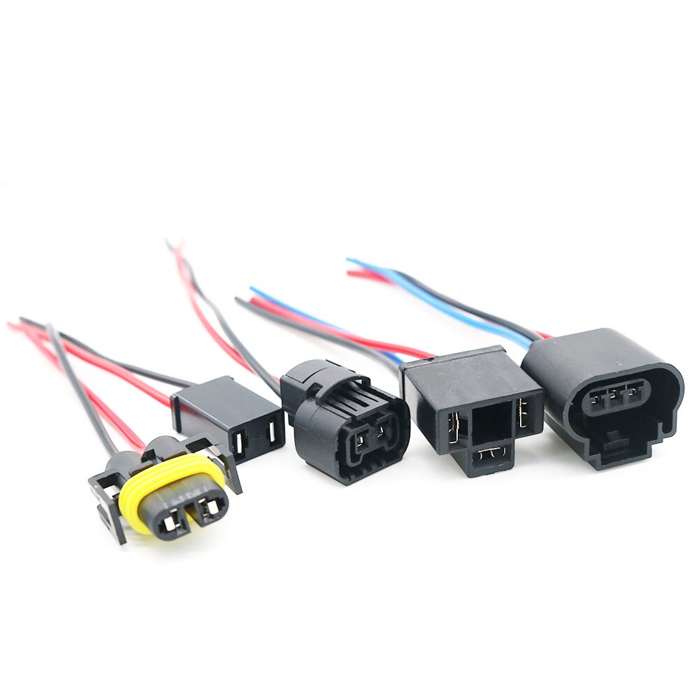 1Pcs H4 H7 H11 H13 H16 5202 Female Adapter Sockets pigtail Wiring Harness Connector Holder Plug For Headlight Fog Light Retrofit