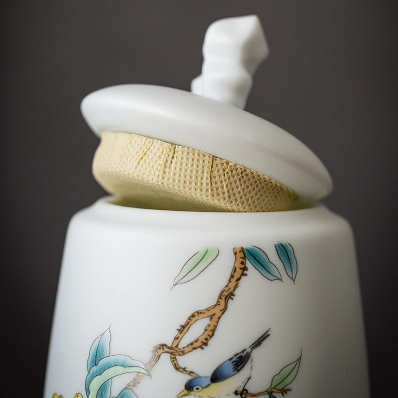Mouton graisse Jade porcelaine thé conteneurs thé vert Pu'er thé emballage en céramique scellé stockage thé Caddy thé pots poterie pot