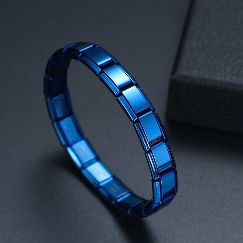 Pulsera de acero inoxidable con cadena de eslabones, colgante de pulsera, estilo minimalista, informal, Unisex