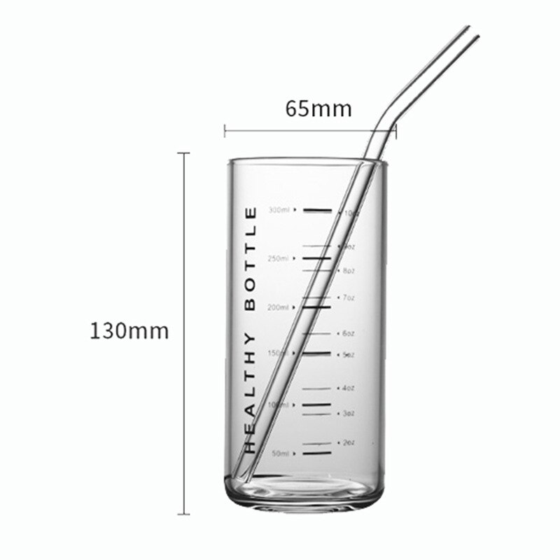 300ml Glazen Maatbeker hittebestendig Melk Koffie Mok Ontbijt Cup Met Meetbereik Drinken Glas Keuken Accessoires