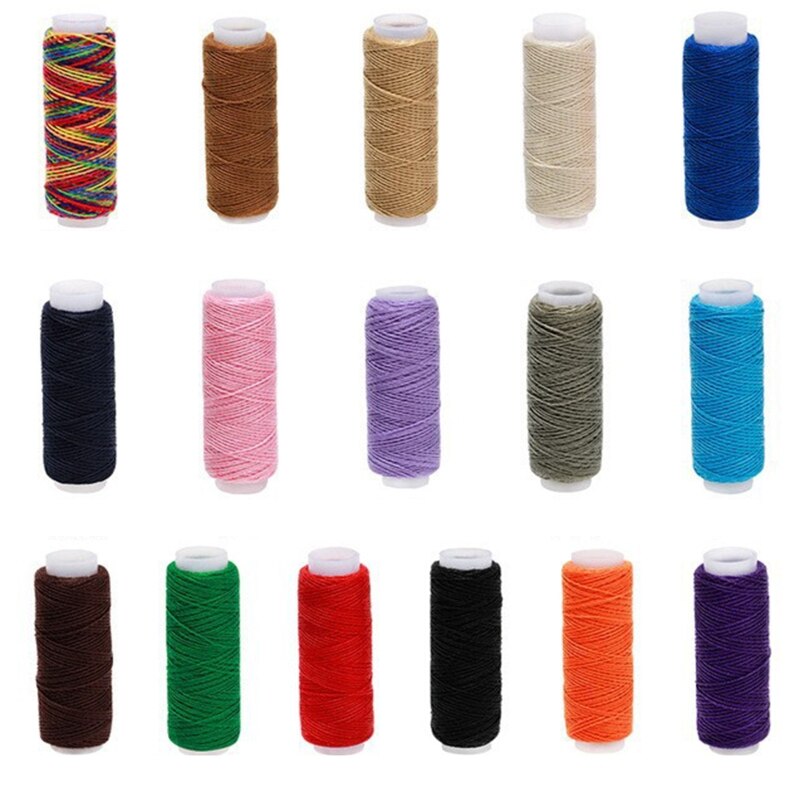 10/16/24 Colors 100% Polyester Yarn Sewing Thread Roll Machine Hand Embroidery 55 Yard Each Spool Durable For Home Sewing Kit: 218