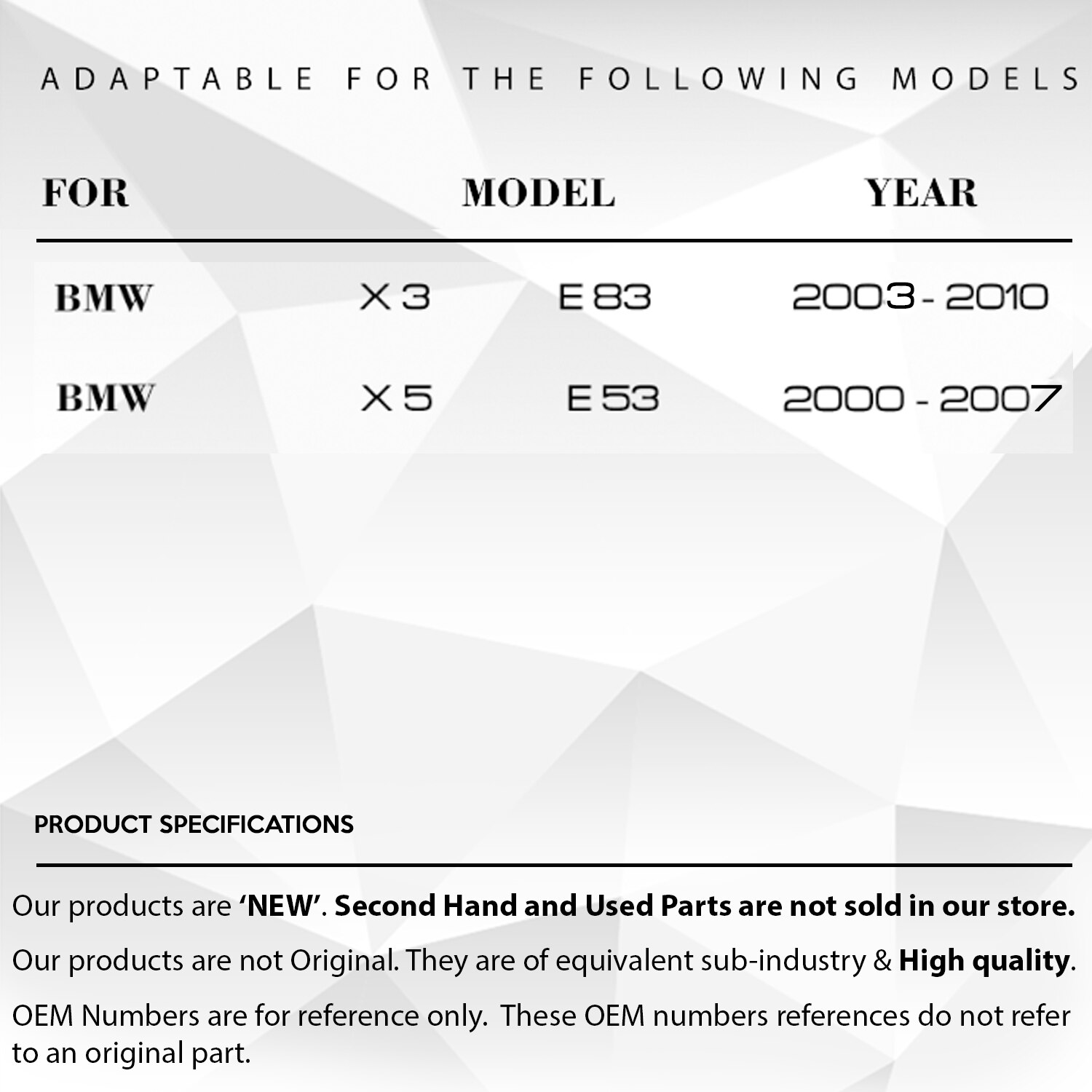 Sunroof Curtain Repair Kit For BMW X5 E53, X3 E83