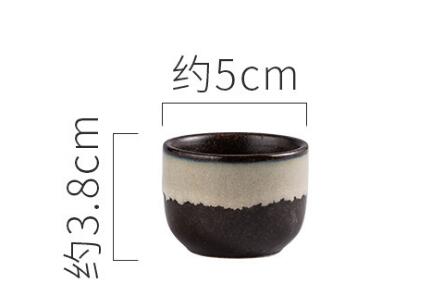 Tazas de porcelana para café y té de estilo Retro tradicional japonés, vaso pequeño de cerámica con personalidad, 35ml: M