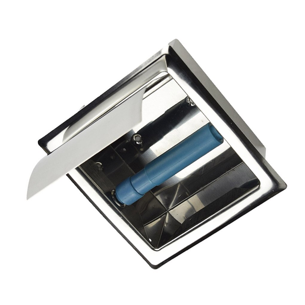 Toilet Paper Holder Bathroom Kitchen Wall Mounted Flush Type Stainless Steel Paper Tissue Rack, Roller Insert