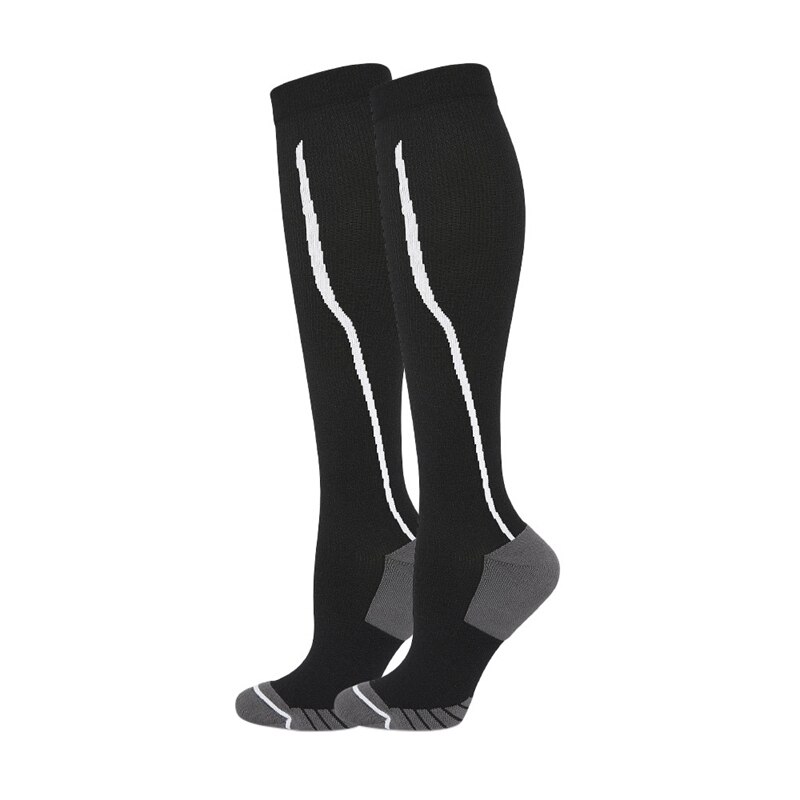 Long tube sports Wear-resistant Compression Socks Women Men Knee High/Long Printed Polyester Nylon Hosiery Footwear Accessories: Z / S/M