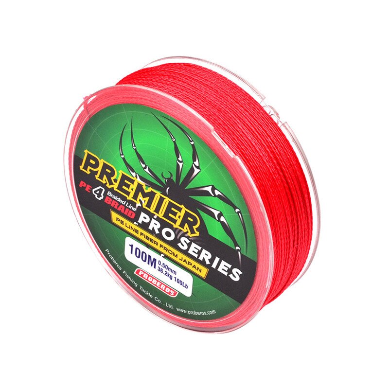 100M Fishing PE Line Red/Green/Grey/Yellow/Blue braided fishing line available 8LB-100LB PE Line Fishing Tools: R / 0.8