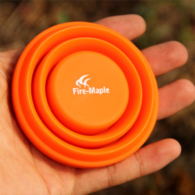 Camping silikon vikmugg bärbar utomhus camping porslin kopp flaska eld lönn fmp -319 200ml 44g
