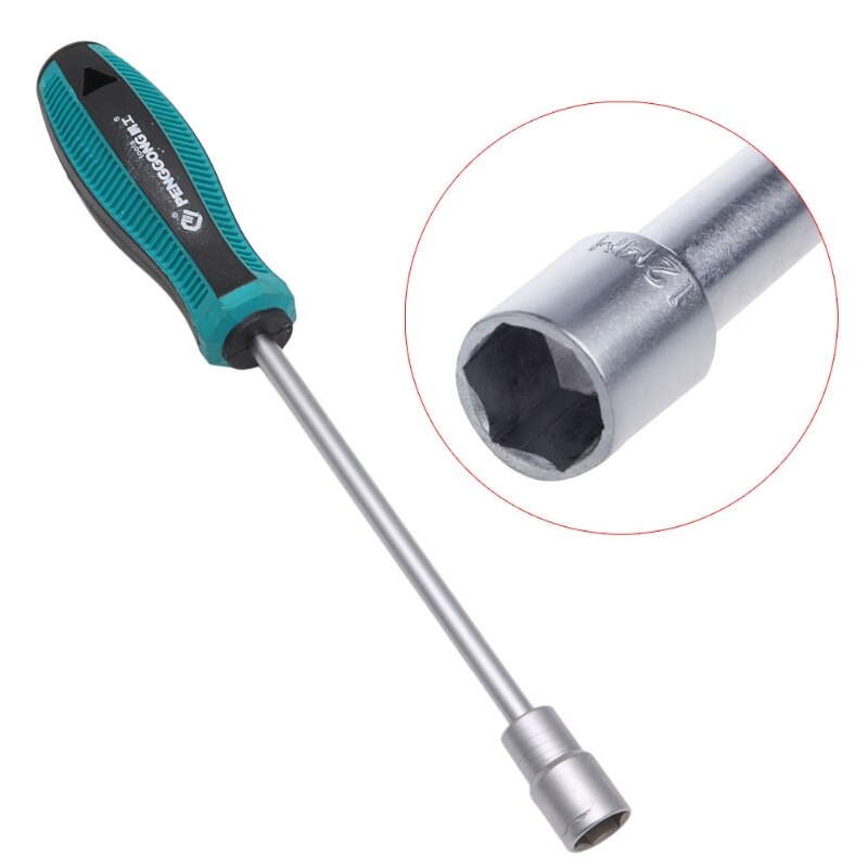 Metal Socket Driver Wrench Screwdriver Hex Nut Key Nutdriver Hand Tool 3mm-14mm: 12mm
