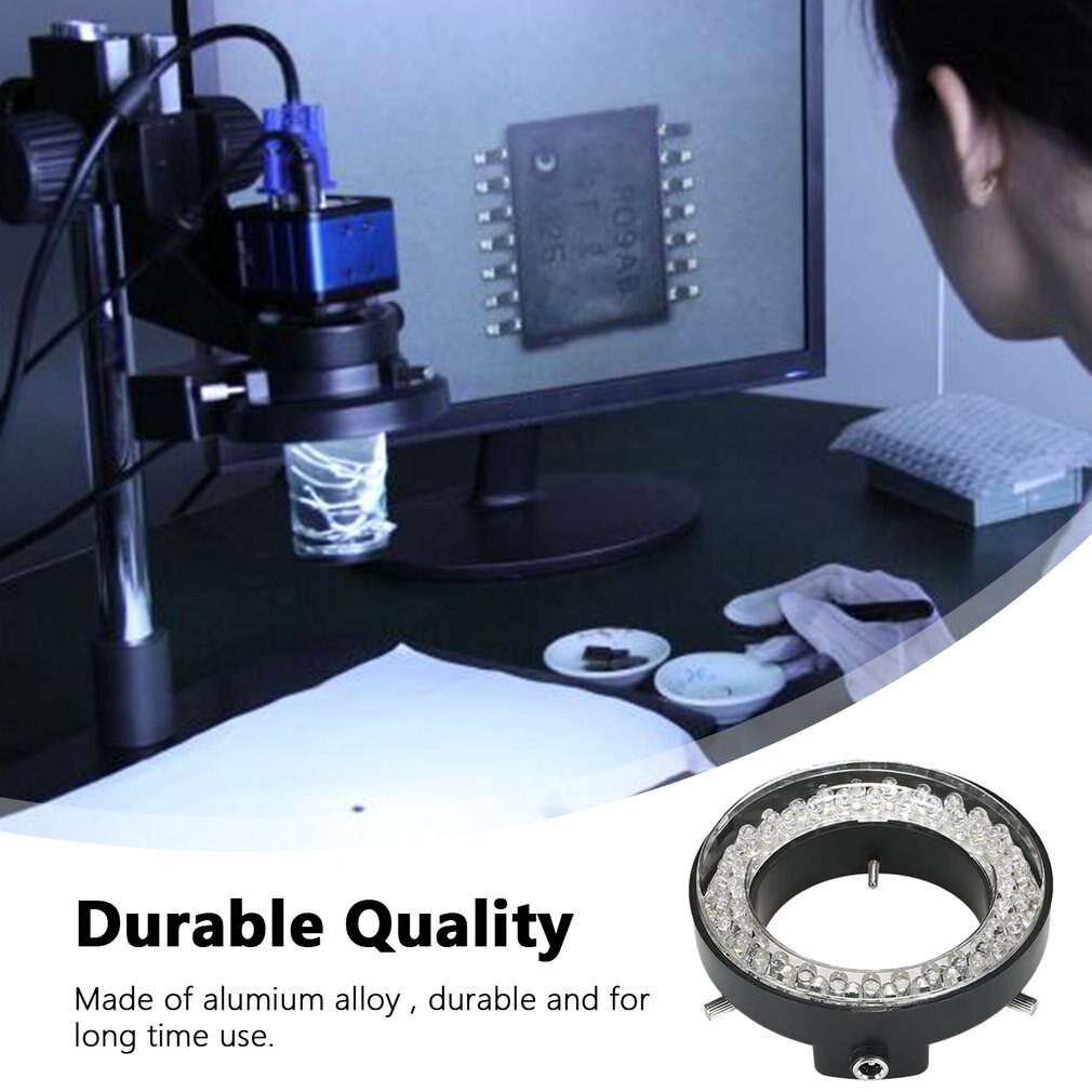 Verstelbare 56 Led Ring Light Illuminator Lamp Voor Industrie Stereo Microscoop Camera Vergrootglas Ac 90V-240V adapter