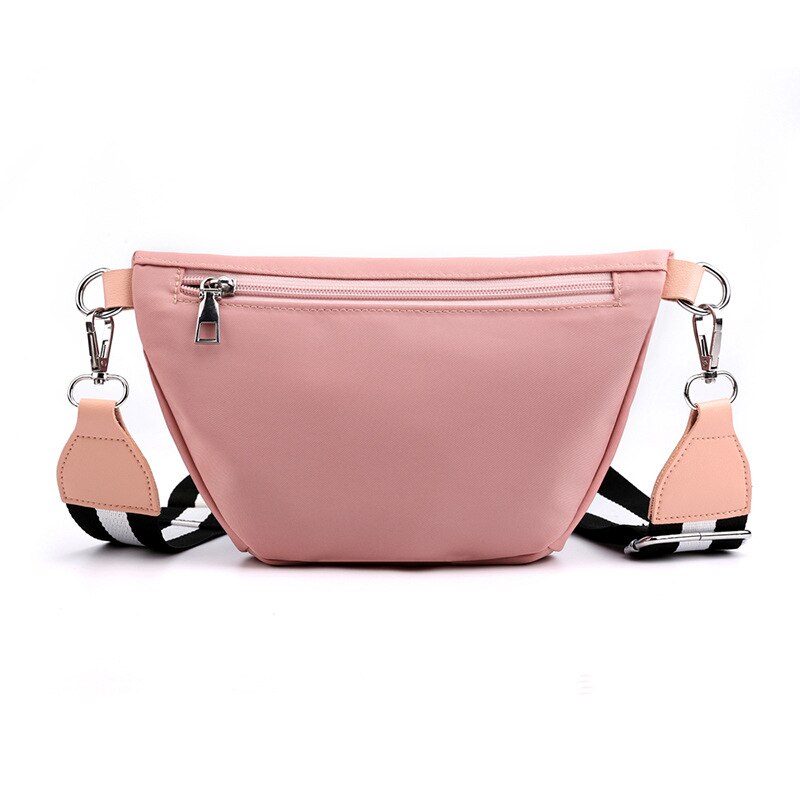 Roze dames kleine clutch tas borsttas crossbody portemonnee polsband effen oxford schoudertassen gestreepte schouderband