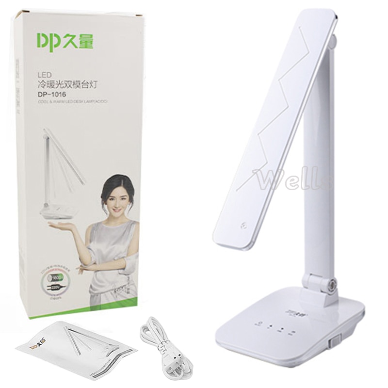 Lámpara de mesa led recargable portátil ajustable lámparas de escritorio plegable temperatura de color cambiable con atenuador táctil