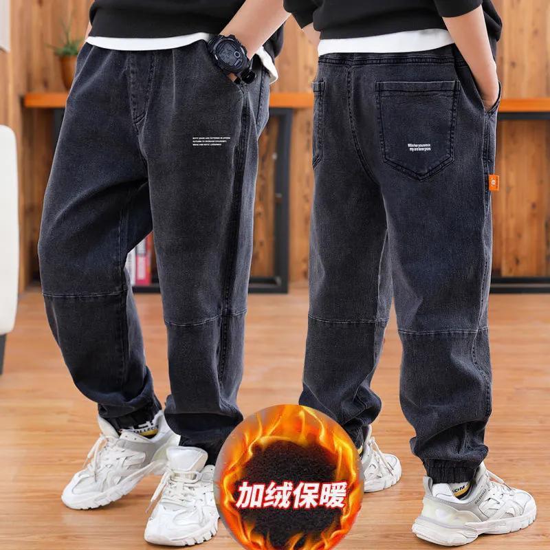 Ragazzi Jeans bambini sport Casual pantaloni di velluto inverno velluto addensare pantaloni caldi abbigliamento per bambini per ragazzi 4 6 8 10 12 anni