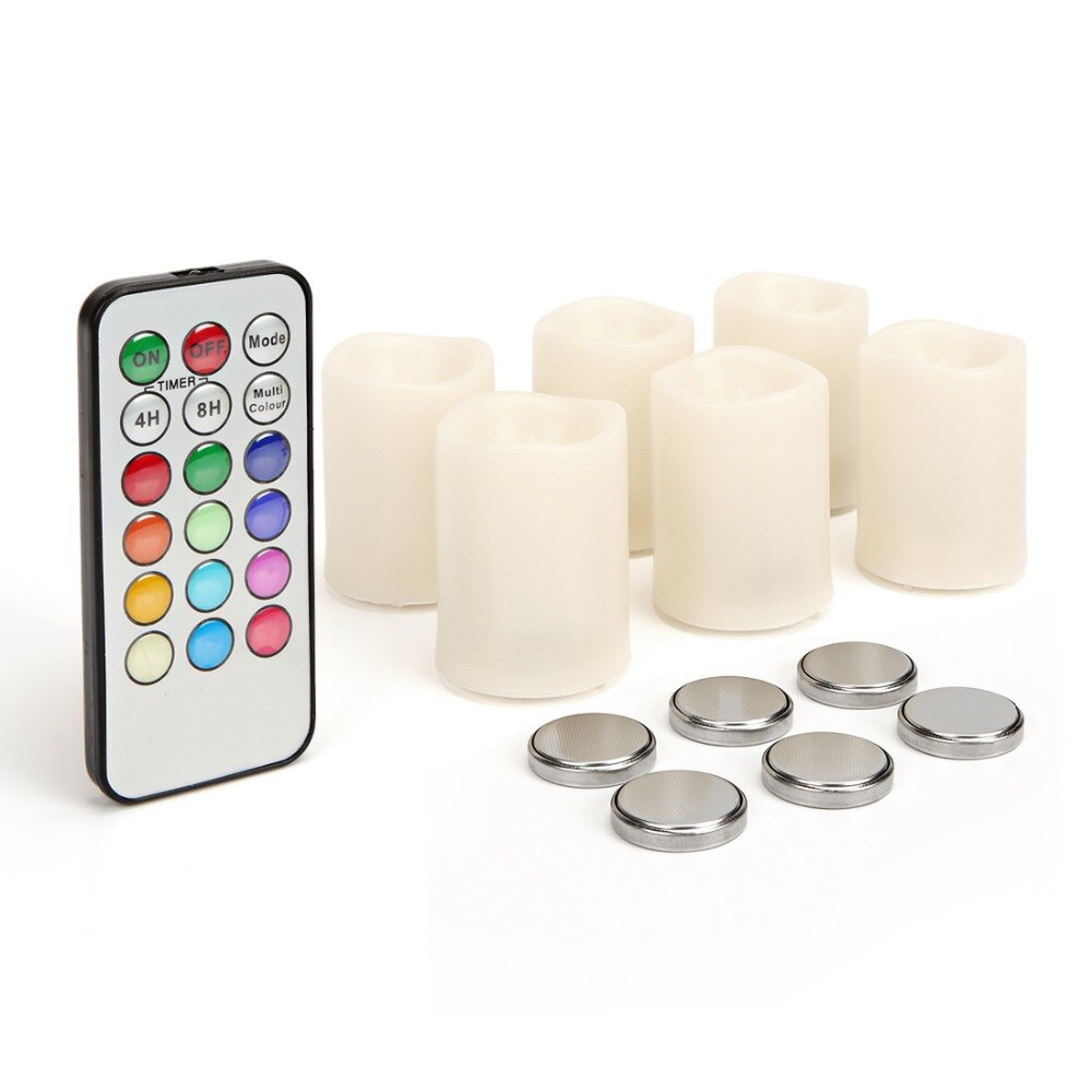 EverBrite 6PC LED Candles light Flameless Candles with Battery & Remote Control for Home Decoartion Party Wedding Xmas