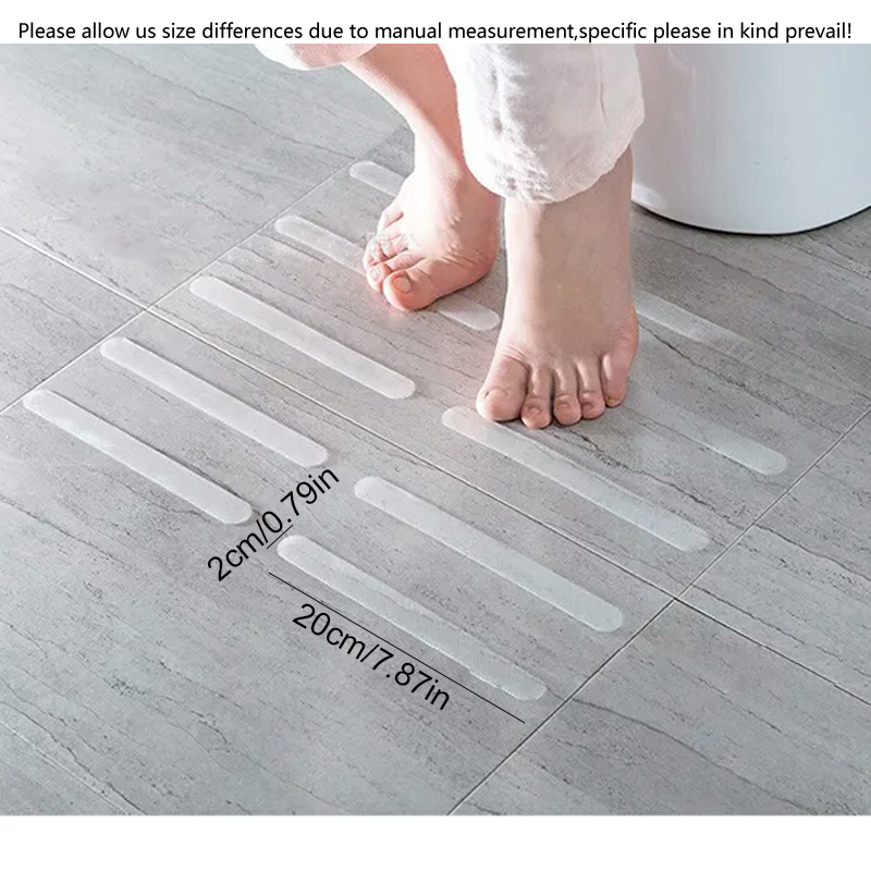 Bath Anti Slip Strips Non Slip Shower Strips Stickers for Bathtubs Flooring Safety Tape Mat Pad Bathroom Accessories: 12pcs 2cmx20cm