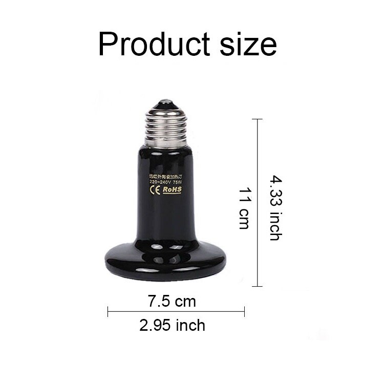Huisdier Verwarming Lamp Voor Reptielen E27 220V Keramische Lamp Keramische Emitter Warmte Lamp Ver Infrarood Lamp 25W 50W 100W 200W Keramische Warmte
