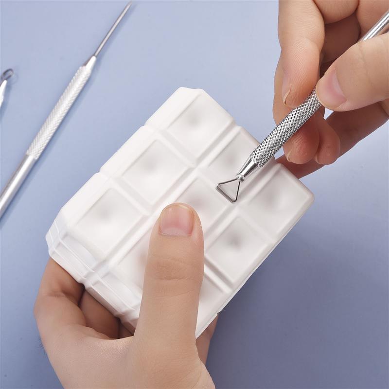 1/8Pcs Texture Ceramics Detail Sculpting Tools Polymer Clay Brush DIY Pottery Modeling Hole Punch Clay Sculpture Tool