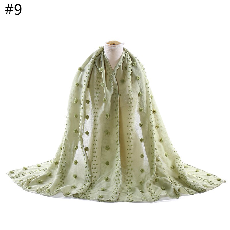 1 Pc Viscose Effen Oversize Shalws Moslim Hijab Lady Gerimpelde Wraps Vrouwen Mode Sjaals Lange Hoofd Uitlaat Islamitische Sjaal: color 9