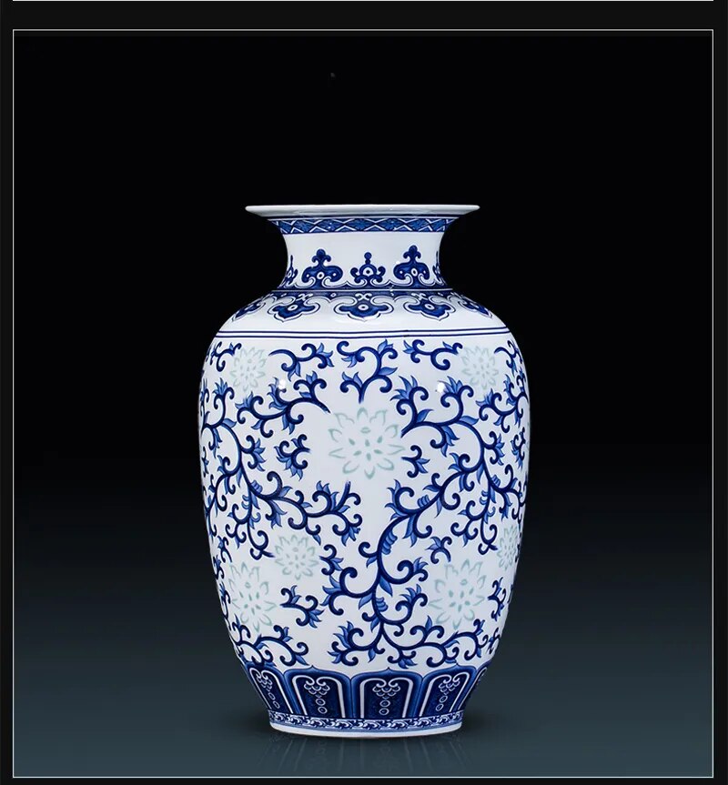 Bone China Flower Vase, Home Decor, Chinese Tradition Vases for Flowers, Ceramic Vase Decoration Home, Living Room