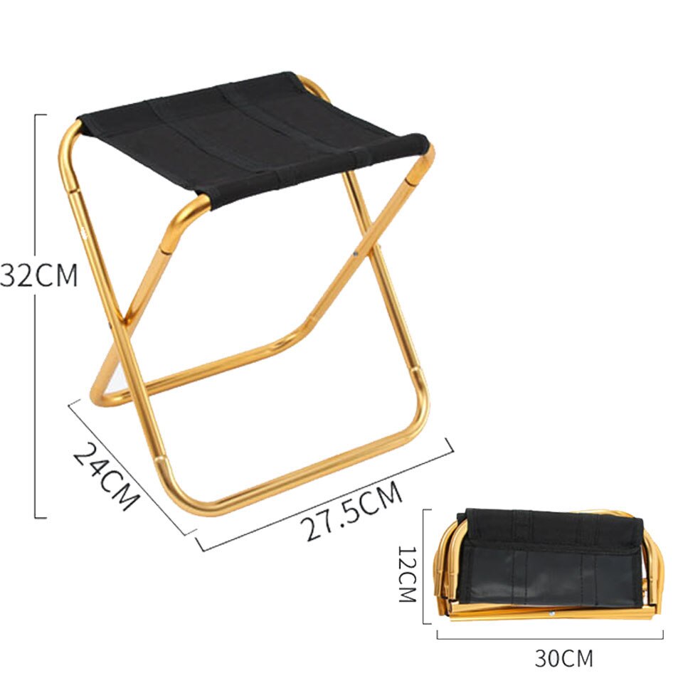 Hyfive Blauwe Aluminium Directors Vouwstoel Met Armsteun Camping Stoel Vissen Stoel Tuin Stoel