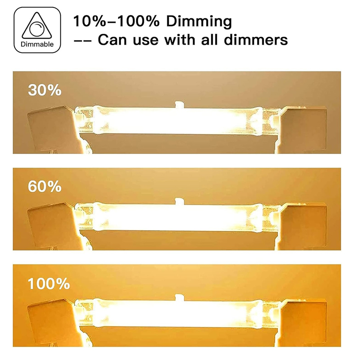 A98U R7s Halogenlampen, 7 Packungen R7s Glühbirne 118 mm dimmbar 230 V Halogenlampen, Wolfram-Linearglühbirne 150 W