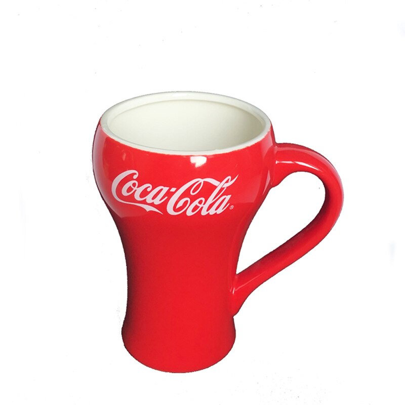 Kaffekopper keramisk rød øl krus koks form cola kop kaffekrus kaffekop til rejsevenner gits: D