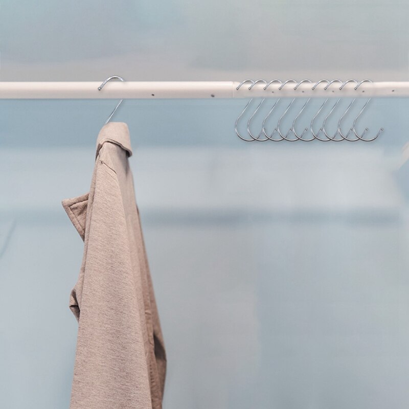 10 Stks/set Handige Rvs S-Haken Keuken Slaapkamer Haken Dragende Hangers Badkamer Huishoudelijke Artikelen