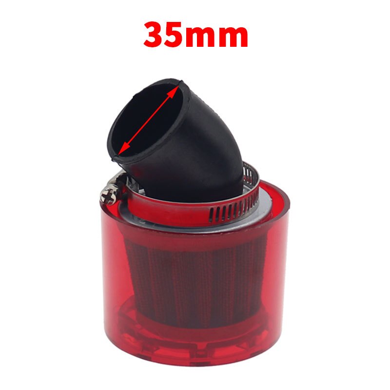 35/38/42/45/48-50/58-60mm Bend Elbow Neck Motorcycle Motorbike Air Filter Cleaner Fits 50cc-250cc ATV Pit Dirt Bike Splash Proof: Red 35mm