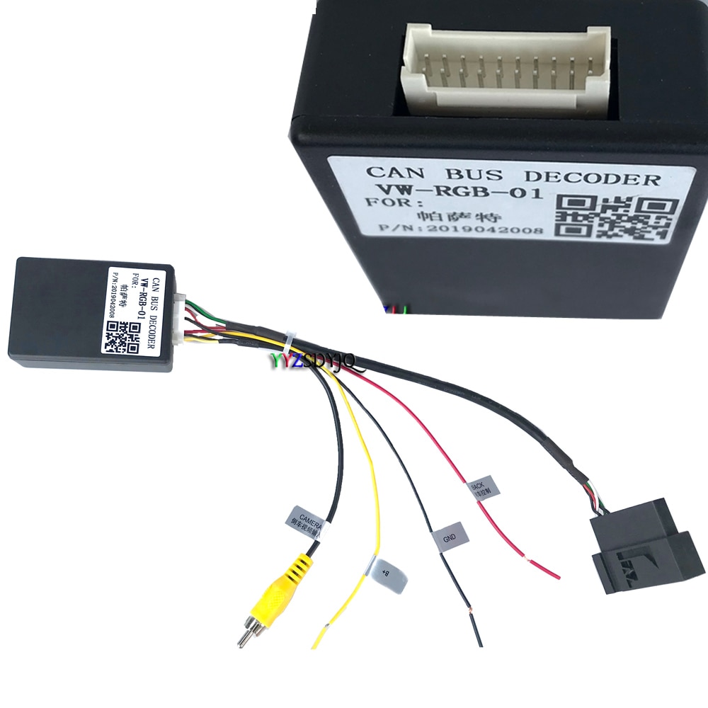 Adaptador convertidor de señal RGB a CVBS (RCA) AV para retrovisor Original de fábrica para VW Passat OEM, Android DVD