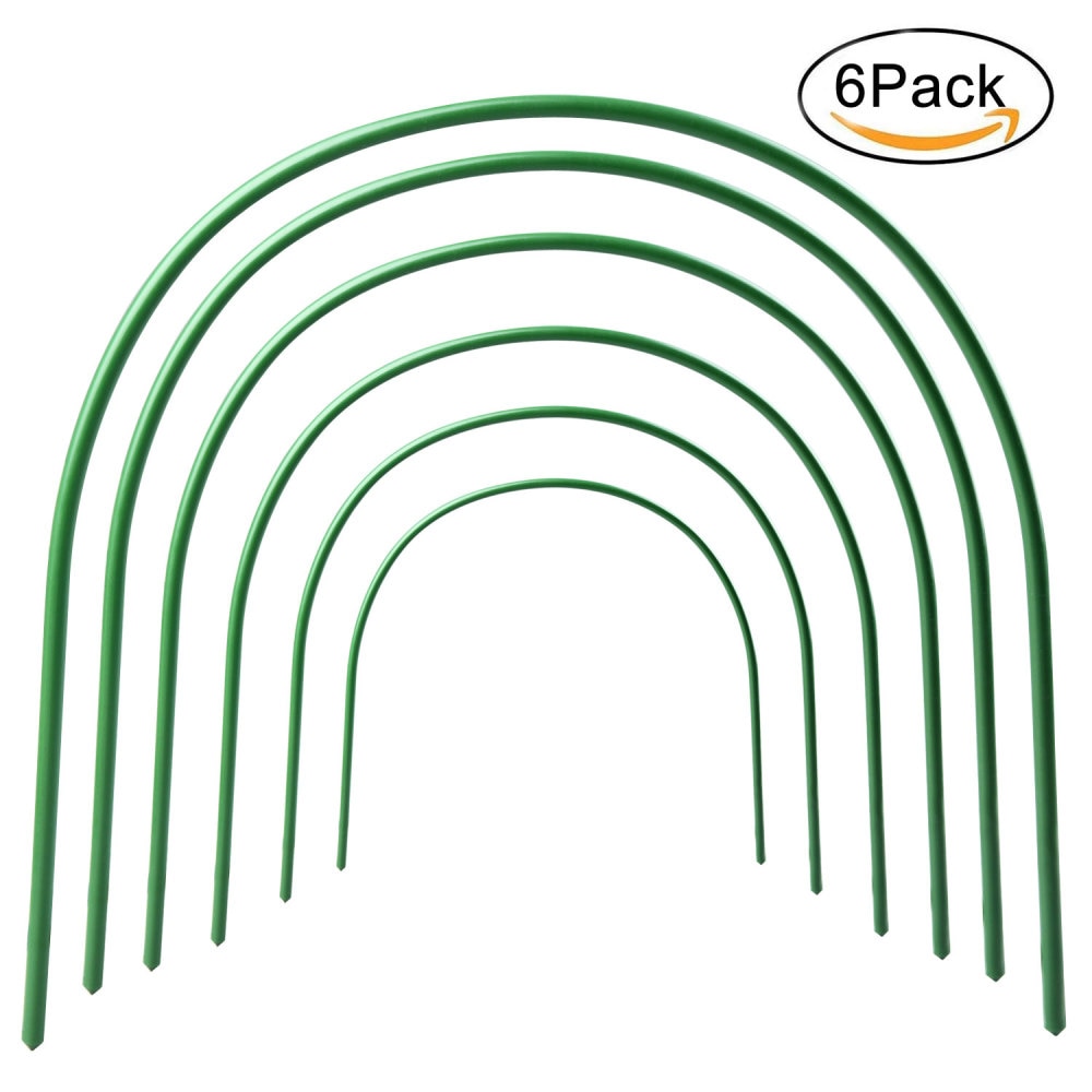 6pcs 4ft Greenhouse Hoops Plant Hoop Grow Garden Tunnel Hoop For Plant Cover Support Holder Tools For Garden Stakes Agriculture