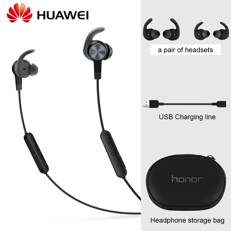 Originele Huawei Honor xsport AM61 Oortelefoon Bluetooth draadloze met Mic Volumeregeling Luidspreker In-Ear headset voor iOS Android