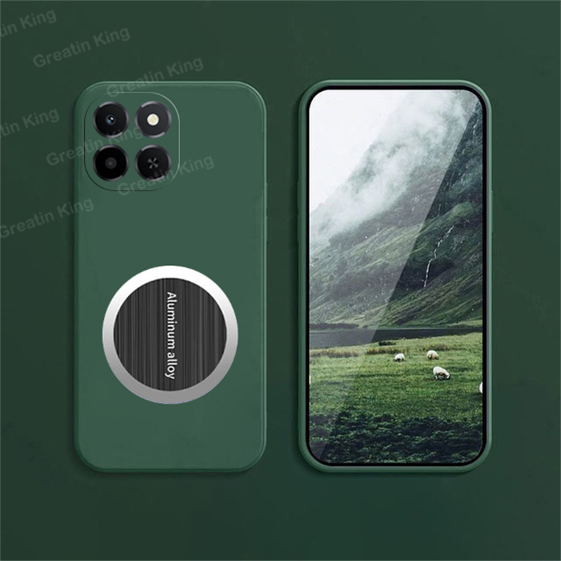 For Honor X6C NIC-LX1 NIC-LX2 NIC-LX3 X6 4G 5G X6s X6B Plus X7b X8b Phone Case Cover With Magnetic Metal Adhesive Sticker: CANVAS / green