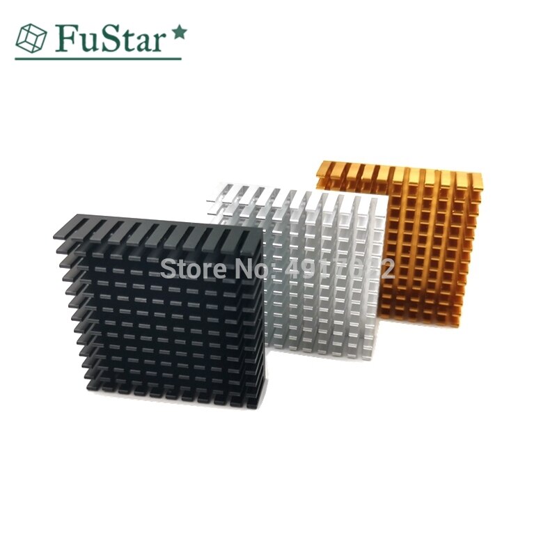 Disipador de calor de aluminio para radiador electrónico, disipación de calor de perfil extruido, Plata de piezas, 40x40x11mm, , 2 uds.
