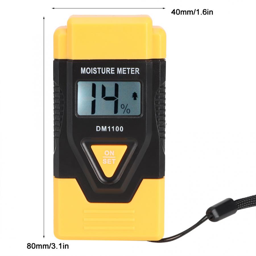 LCD Display Digital Moisture Meter Tester Wood Cardboard Plaster Concrete Logs Paperboard Hygrometer Timber Damp Detector