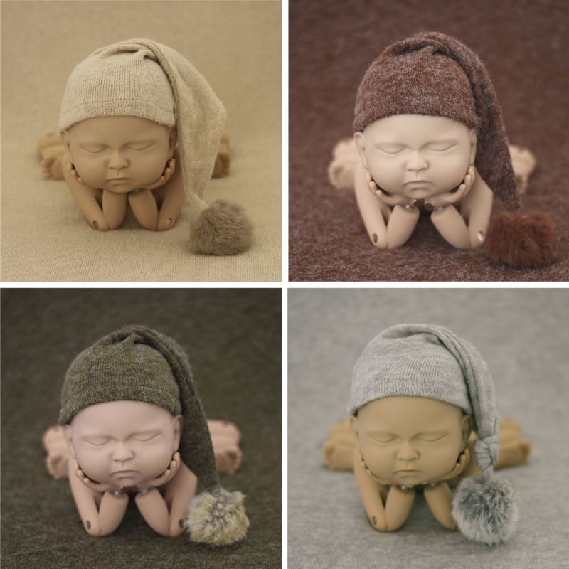 Nyfödd fotografering rekvisita hatt mössa propshoot för fotografering födda baby pojkar flickor tillbehör