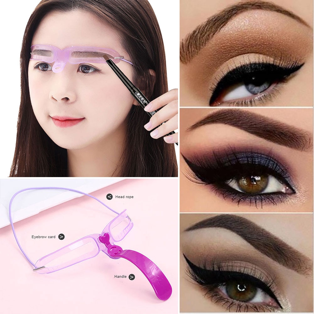 Plantilla para cejas reutilizable, conjunto de 8 unidades, plantilla para dar forma a las cejas, tarjeta de acicalamiento, estilismo para cejas, herramientas de maquillaje y definición, accesorios kat d