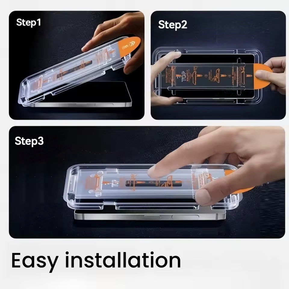 For OPPO Find X9 X9Pro HD Screen Protector with Easy Install Cover Anti-shatter Tempered Glass Film Support Fingerprint Unlock