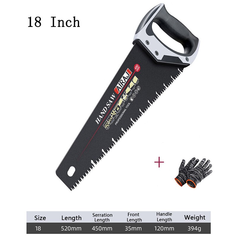 AIRAJ Universal Multi-Function Hand Saw Woodworking Tools Fast Cutting Wood Plastic Tube Home Gardening Hand Tool: 1450