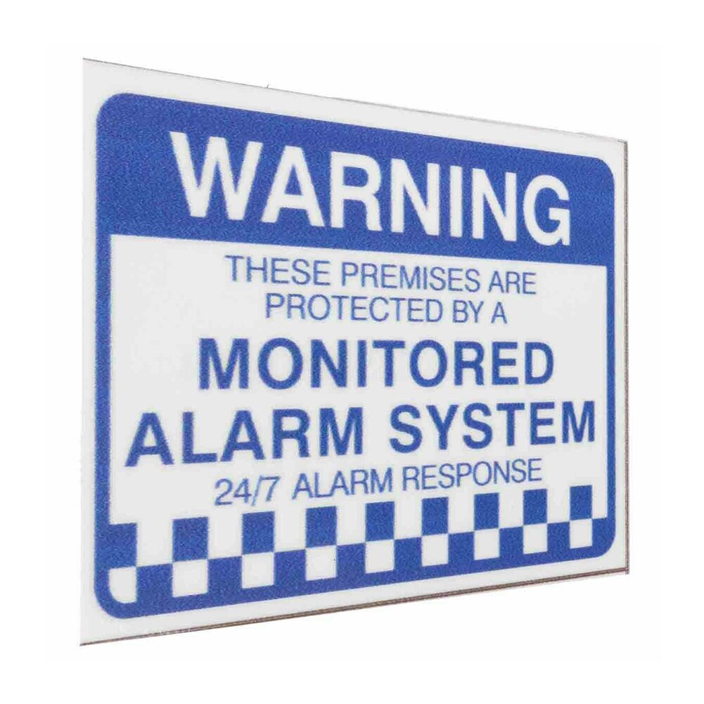 8Pcs Bewaakt Alarmsysteem Opmerking Brief Print Waarschuwing Beveiliging Stickers Verwijderbare Breng Waterdichte Pvc Praktische Kantoor